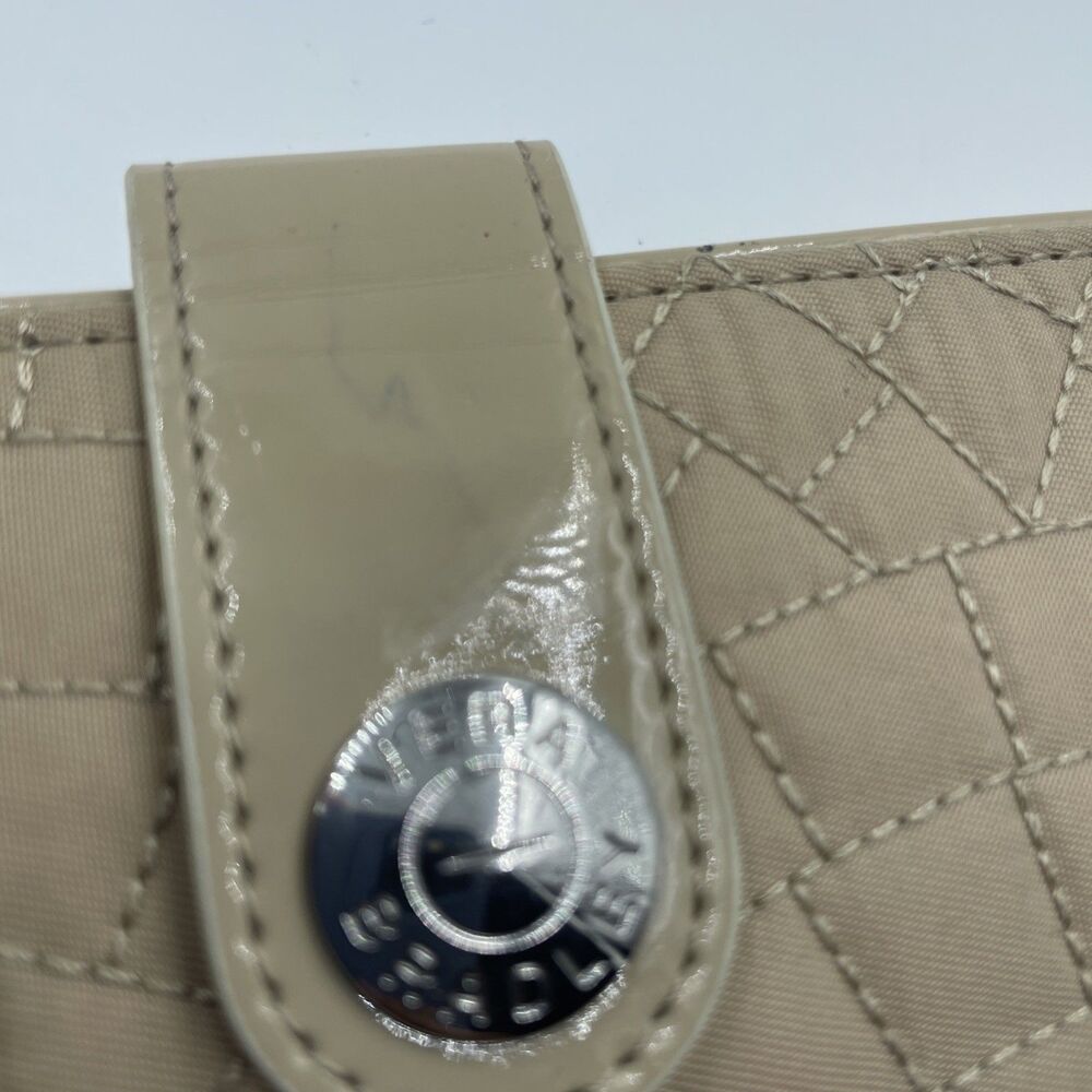 Vera Bradley tan khaki CAFE WALLET fold w/ coin - Picture 7 of 15